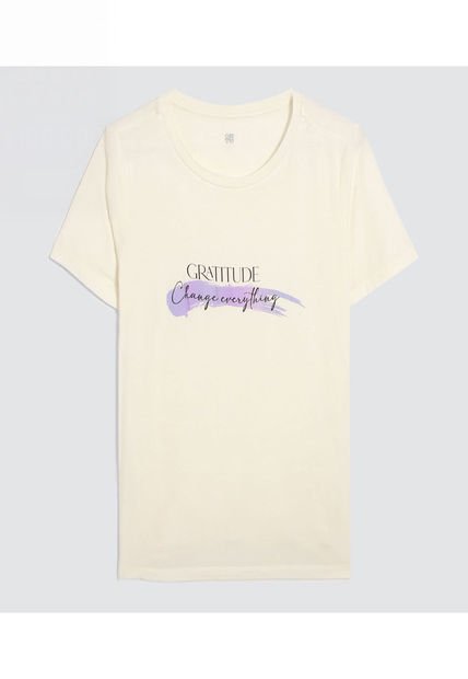 Camiseta Para Mujer Manga Corta Color Blanco Marca Ostu #40091953