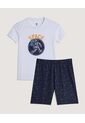 Pijama  Infantil Niño M/C P/C Color Blanco Marca Ostu #80040098 de Ostu