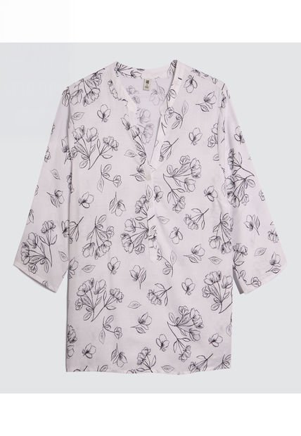 Blusa Para Mujer Manga 3/4 Color Blanco Marca Ostu #40120986