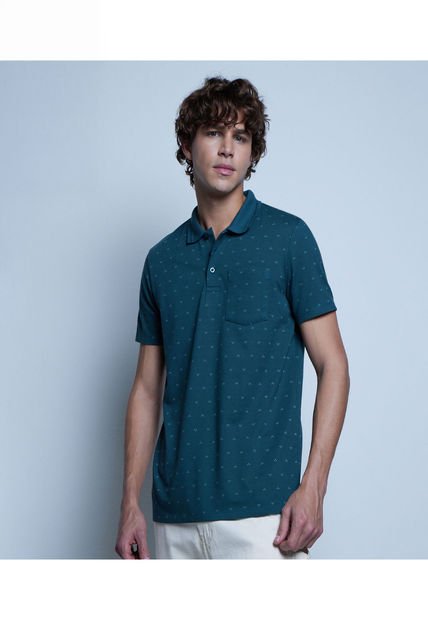 Polo Para Hombre Cuello Tejido Con Bolsillo Color Verde  Marca Ostu #60110578
