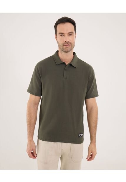 Polo Para Hombre Cuello Maquina Sin Bolsillo Color Verde Marca Ostu #60110814