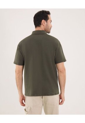 Polo Para Hombre Cuello Maquina Sin Bolsillo Color Verde Marca Ostu #60110814