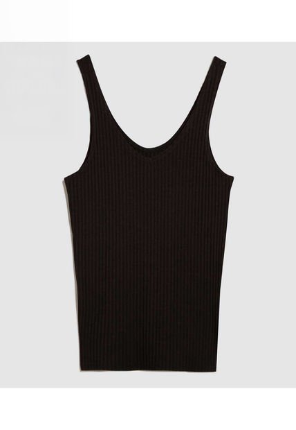 Camiseta Para Mujer Manga Sisa Cuello V Color Negro Marca Ostu #40092233