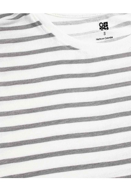 Camiseta Para Mujer Manga Corta Color Blanco Marca Ostu #40092096