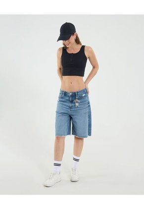 Camiseta Para Mujer Manga Sisa Cuello Redondo Color Negro Marca Ostu #40092500