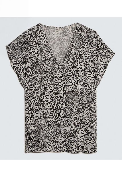 Blusa Para Mujer Manga Corta Color Negro Marca Ostu #40121062