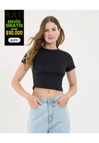 Crop Top Para Mujer Crop Top Color Negro Marca Ostu #40092332 Ostu