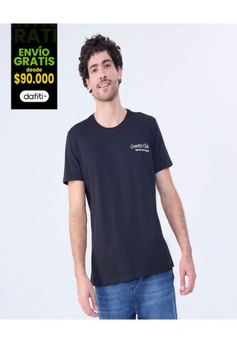 Camiseta Para Hombre Manga Corta Color Negro Marca Ostu #60091556 Ostu