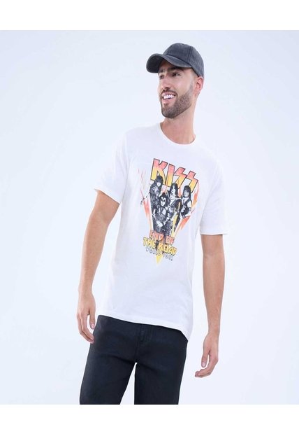 Camiseta Estampado Kiss  Para Hombre #60091600 Ostu
