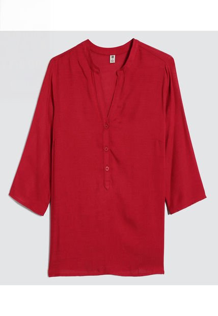 Blusa Para Mujer Manga 3/4 Color Rojo Marca Ostu #40121031