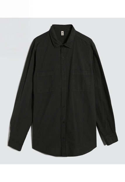 Camisa Para Hombre Manga Larga Con Bolsillo Color Verde  Marca Ostu #60010673