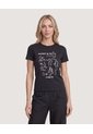 Camiseta Mickey And Friends Screen  Para Mujer Negro Ostu de Ostu