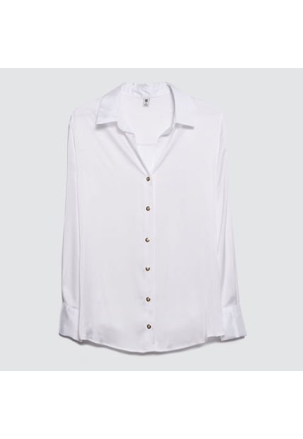 Camisa Mujer Ostu M/L Blanco Poliéster 40010196-10020