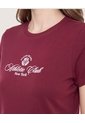 Camiseta Regular Estampada  Para Mujer Vino Ostu de Ostu