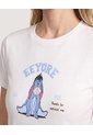 Camiseta Eeyore Classic Winie Pooh  Para Mujer Crema Ostu de Ostu