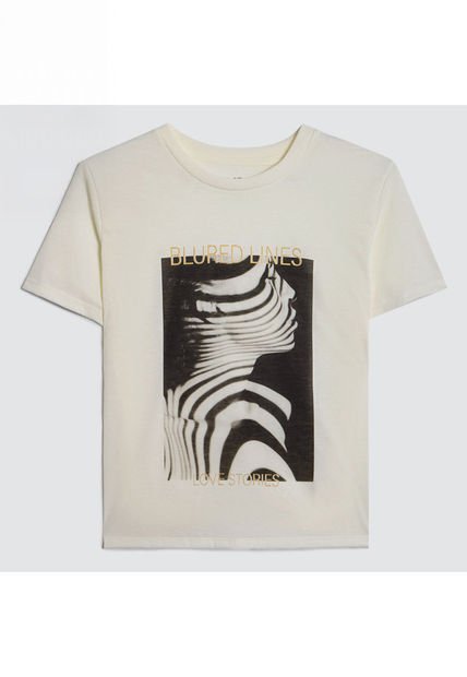 Camiseta Para Mujer Manga Corta Color Blanco Marca Ostu #40092045