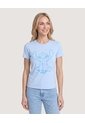 Camiseta Stitch Sketch  Para Mujer Azul Ostu de Ostu