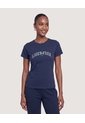 Camiseta Regular Estampada  Para Mujer Azul Ostu de Ostu