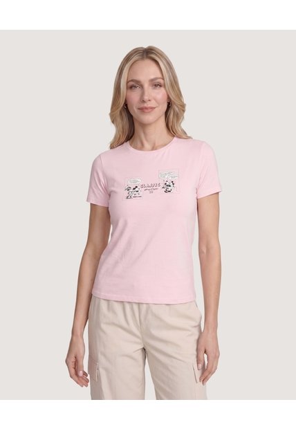 Camiseta Mickey Clásicos Screen  Para Mujer Rosa Ostu