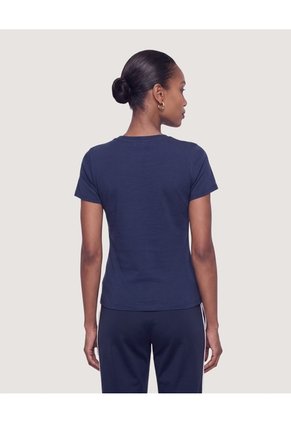 Camiseta Regular Estampada Para Mujer Azul Ostu
