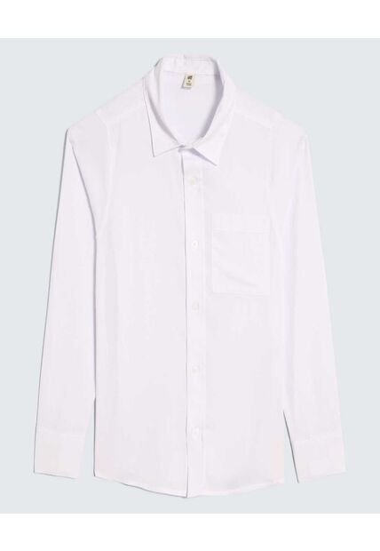 Camisa Para Niña Manga Larga Color Blanco Marca Ostu #90010013