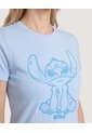 Camiseta Stitch Sketch  Para Mujer Azul Ostu de Ostu