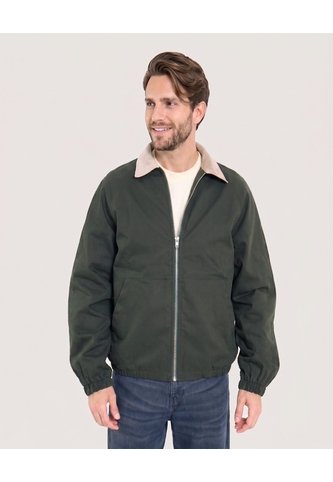 Chaqueta Harrington Bicolor  Para Hombre Verde Ostu Ostu