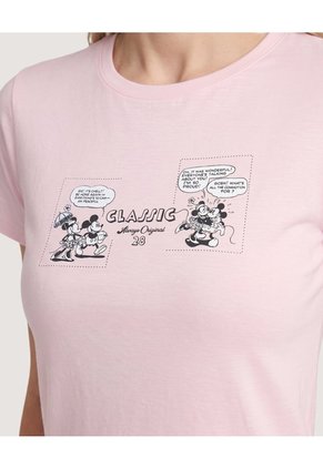 Camiseta Mickey Clásicos Screen Para Mujer Rosa Ostu