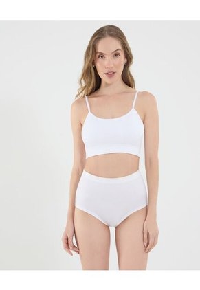 Top Para Mujer Seamless Con Copas Color Blanco Marca Ostu #40220399