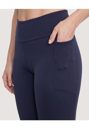 Leggings Deportivo Con Bolsillos  Para Mujer Azul Ostu