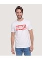 Camiseta Marvel Logo Retro  Para Hombre Crema Ostu de Ostu