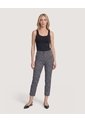 Top Basico Hombro Ancho Estampado  Para Mujer Negro Ostu de Ostu