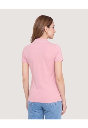 Polo Basica Para Mujer Rosado Ostu