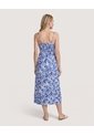 Vestido Sisa Silueta Fluida  Para Mujer Azul Ostu de Ostu
