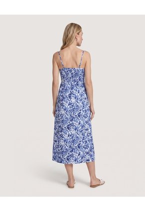 Vestido Sisa Silueta Fluida Para Mujer Azul Ostu