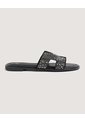 Sandalias Brillos Glam  Para Mujer Negro Ostu de Ostu