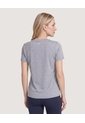 Camiseta Regular Fit Cuello V  Para Mujer Negro Ostu de Ostu