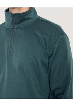 Buzo Half Zip Para Hombre Verde Ostu