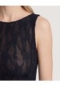 Vestido Midi De Encaje Floral  Para Mujer Negro Ostu de Ostu