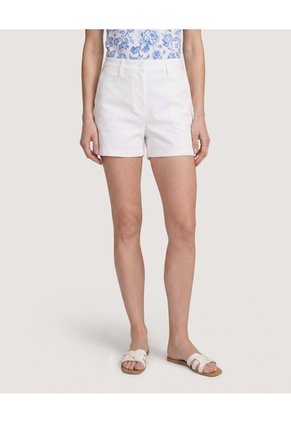 Short Drill Tiro Alto Para Mujer Blanco Ostu