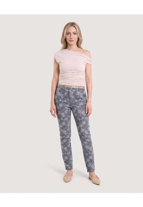 Pantalon Basico Tipo Chino  Para Mujer Negro Ostu