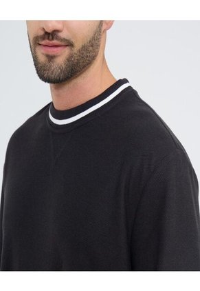 Buzo Para Hombre Cuello Redondo Color Negro Marca Ostu #60060510