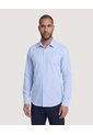 Camisa Formal Rayas Sutiles  Para Hombre Azul Ostu de Ostu