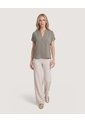 Blusa Escote V Fluida  Para Mujer Verde Ostu de Ostu