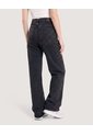 Jean Straight Brillos Urban  Para Mujer Negro Ostu de Ostu
