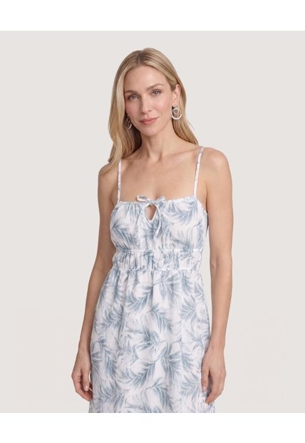 Vestido Sisa Silueta Fluida  Para Mujer Blanco Ostu
