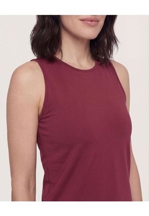 Camiseta  Para Mujer Manga Sisa Cuello Redondo Color Vino Marca Ostu #40092796