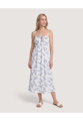 Vestido Sisa Silueta Fluida  Para Mujer Blanco Ostu