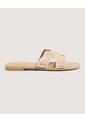 Sandalias Brillos Glam  Para Mujer Beige Ostu de Ostu