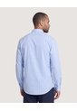 Camisa Formal Rayas Sutiles  Para Hombre Azul Ostu de Ostu